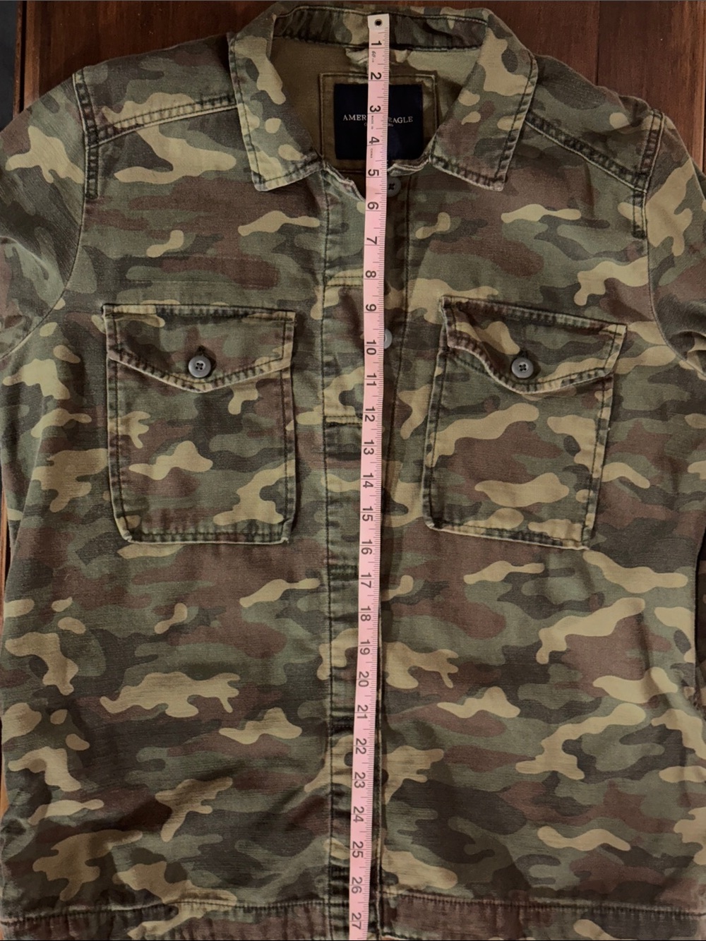 American Eagle Outfitters Olive Green Camo Field Jacket Nah to Love XL - Picture 10 of 11